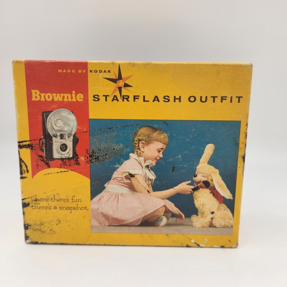 Vintage Kodak Brownie Starflash Outfit Camera with Box and Manual 127 Film MCM - Picture 9 of 11